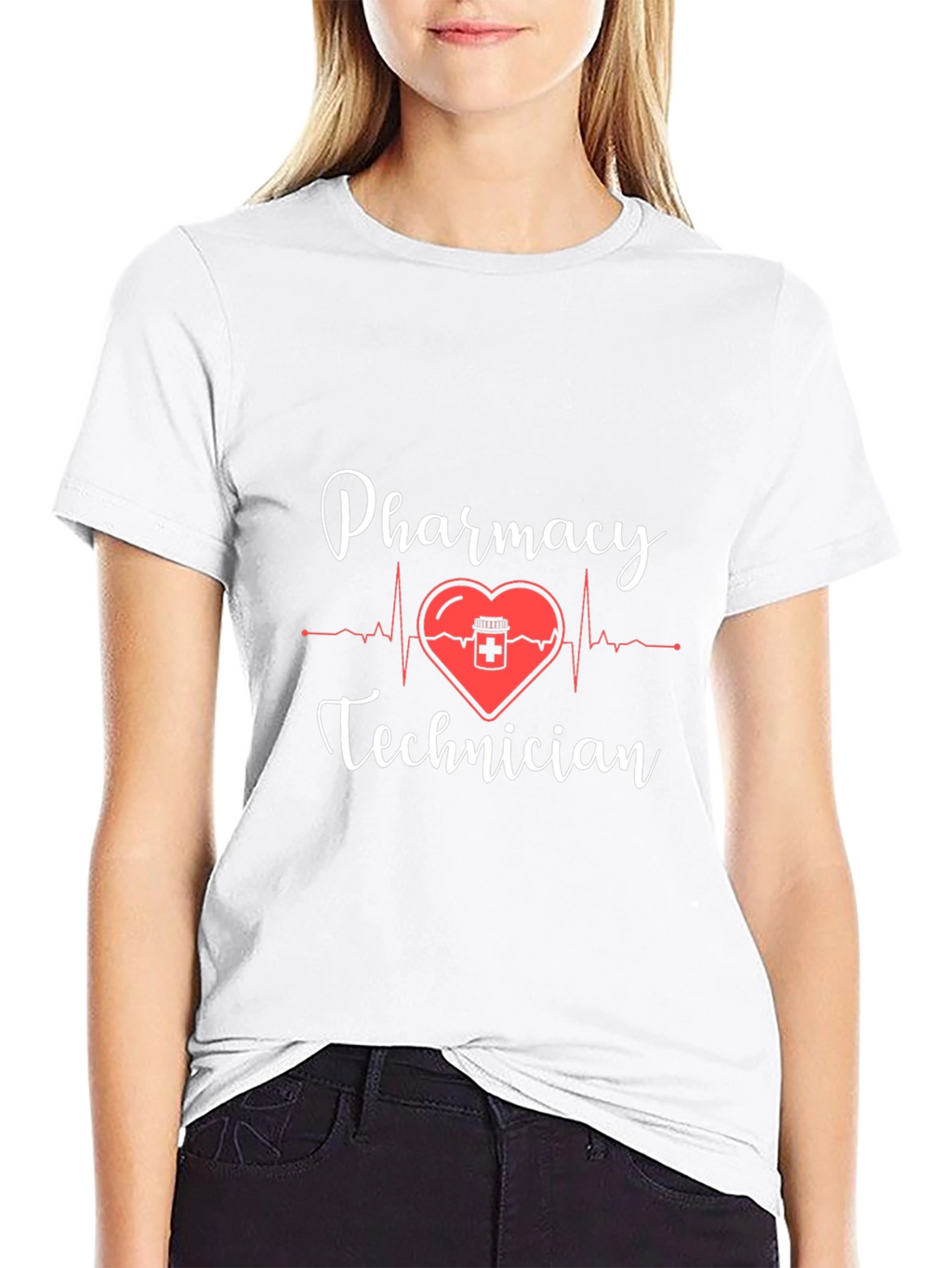 Pharmacy Technician Heartbeat T-Shirt