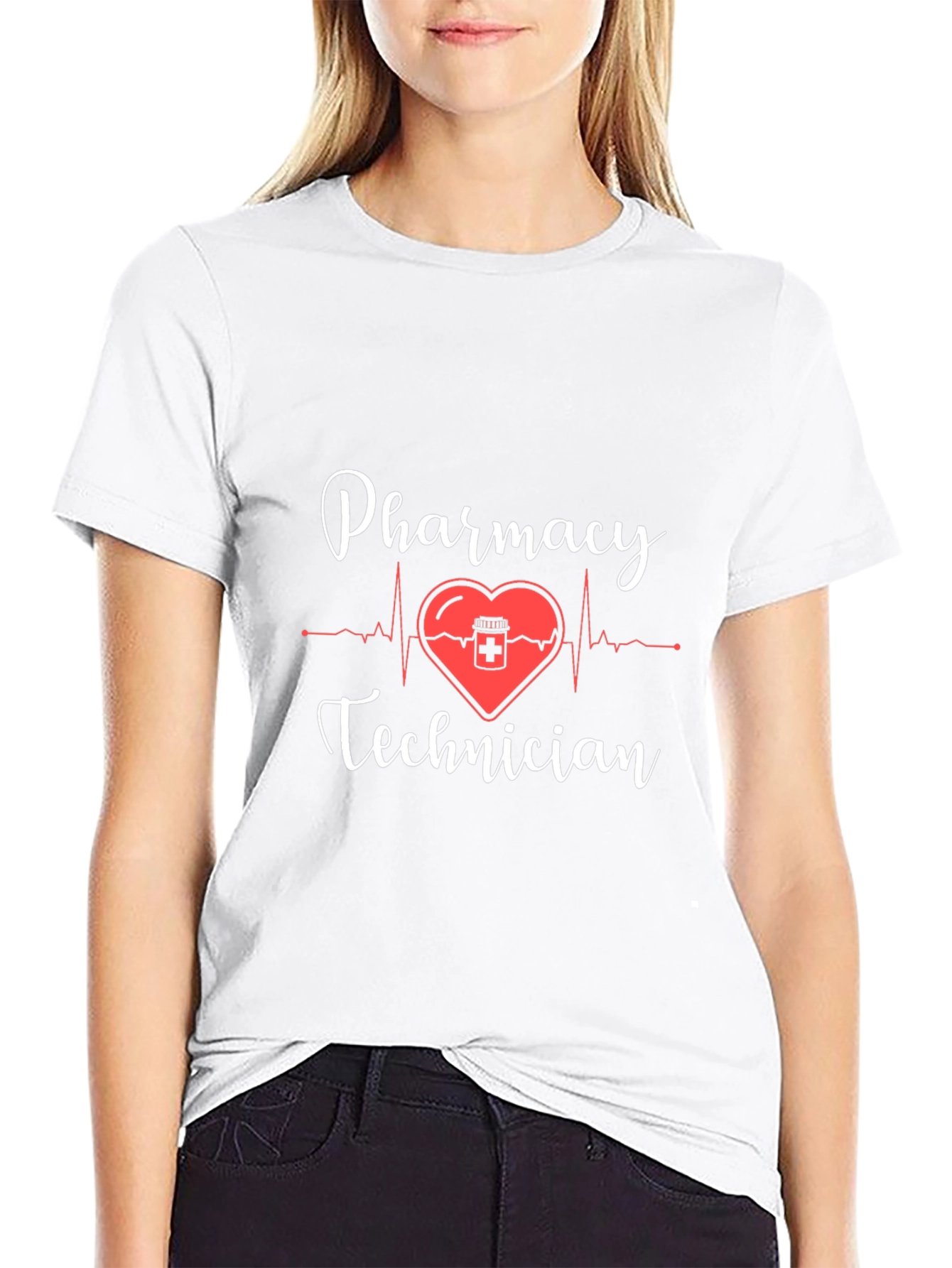 Pharmacy Technician Heartbeat T-Shirt