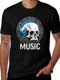 Skull Music T-Shirt - Unique Graphic Tee