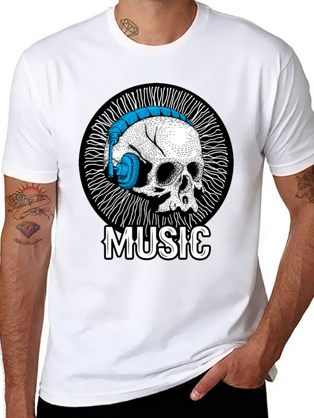 Skull Music T-Shirt - Unique Graphic Tee