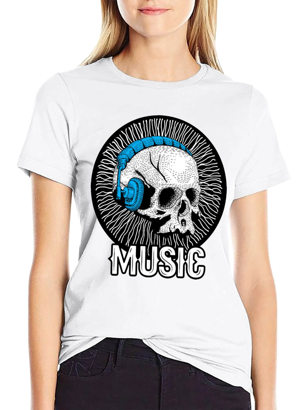 Skull Music T-Shirt - Unique Graphic Tee