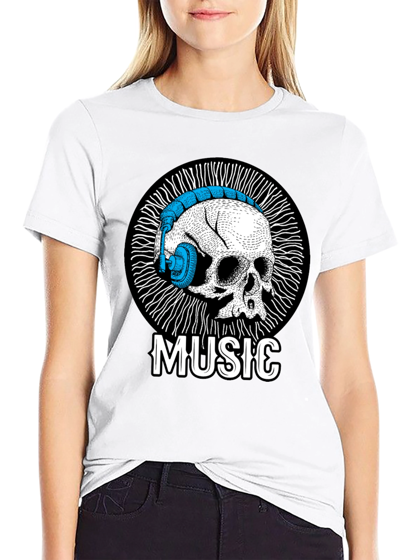 Skull Music T-Shirt - Unique Graphic Tee