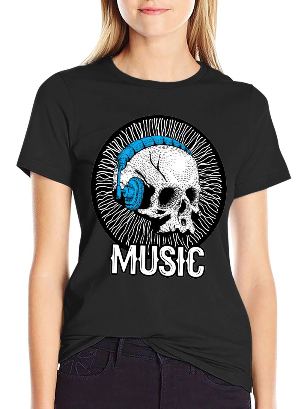 Skull Music T-Shirt - Unique Graphic Tee