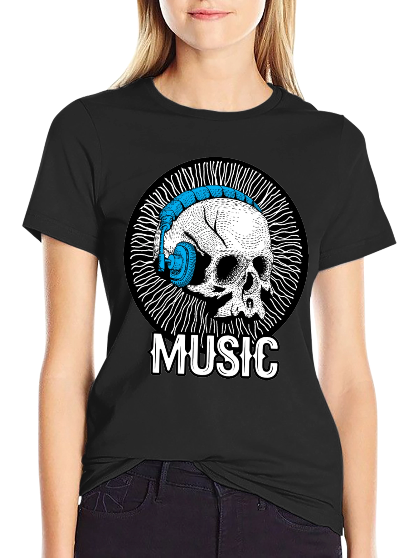 Skull Music T-Shirt - Unique Graphic Tee