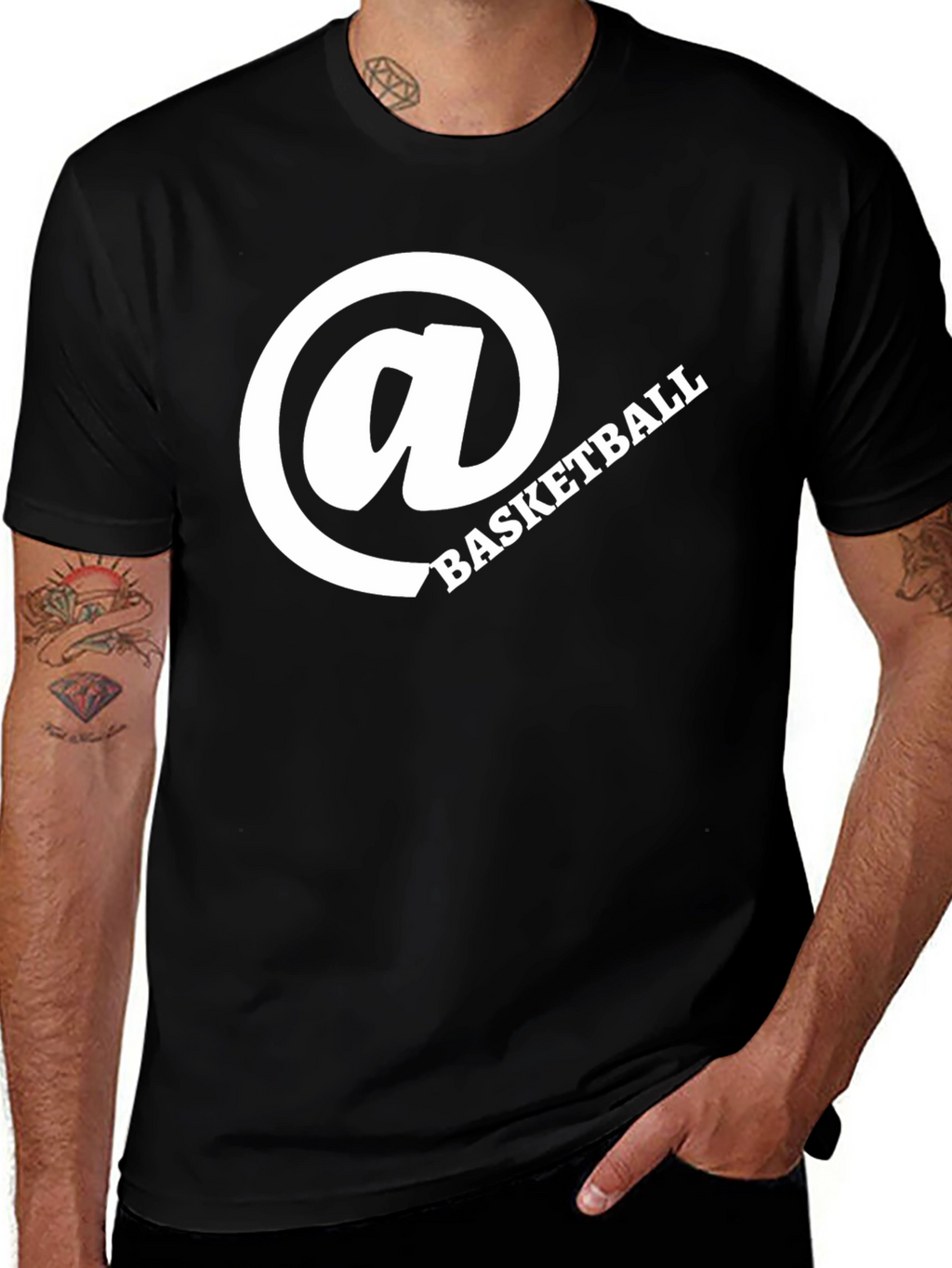 Basketball Graphic Tee - Stylish Black Cotton Shirt