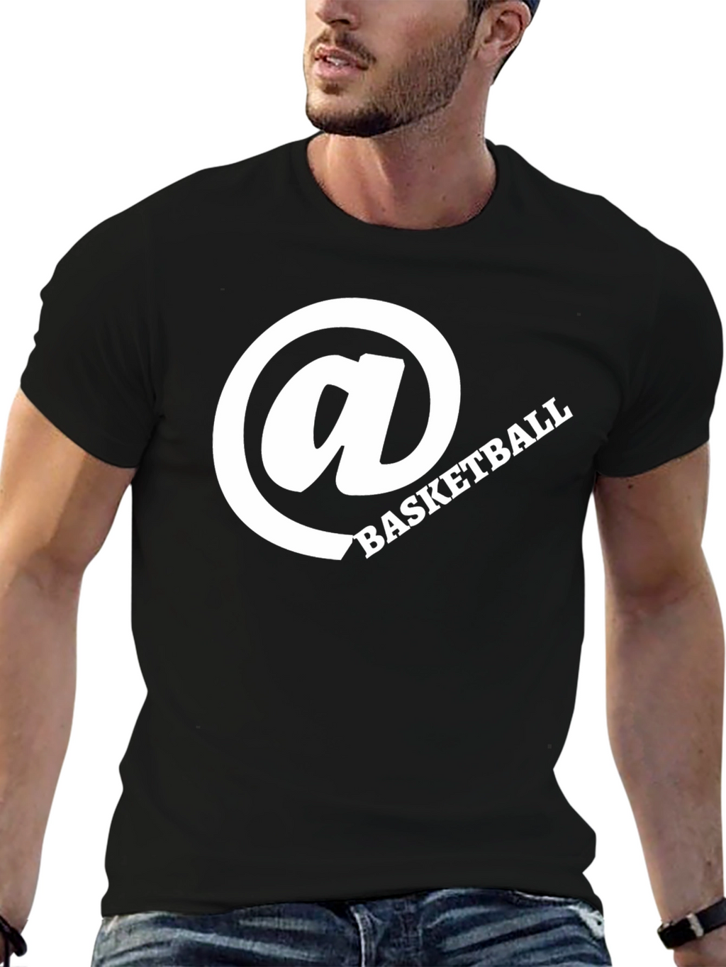 Basketball Graphic Tee - Stylish Black Cotton Shirt