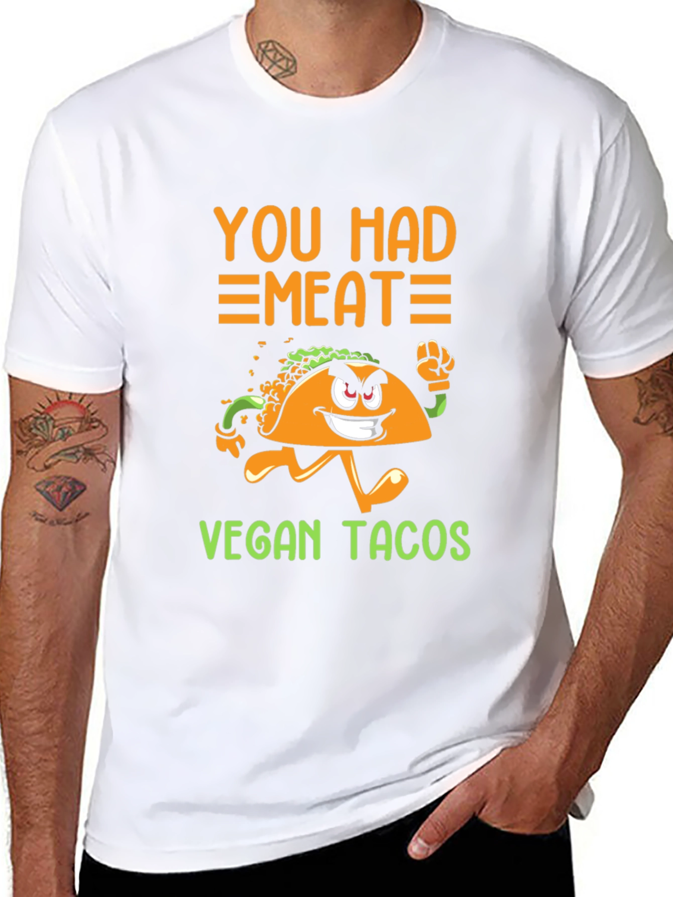 Vegan Tacos Graphic Tee - You Had Me At Meat