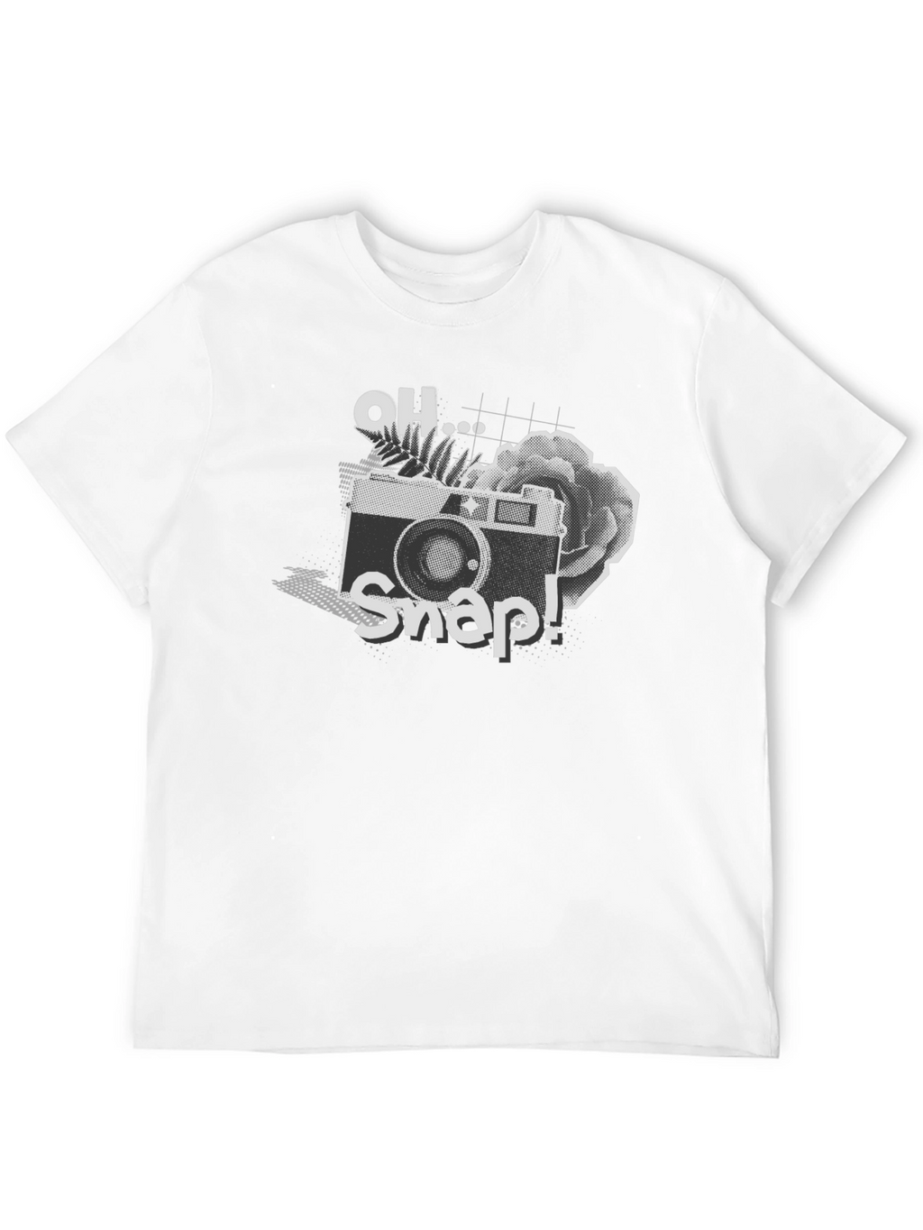 Oh Snap! Camera Graphic Tee - Black Cotton Shirt