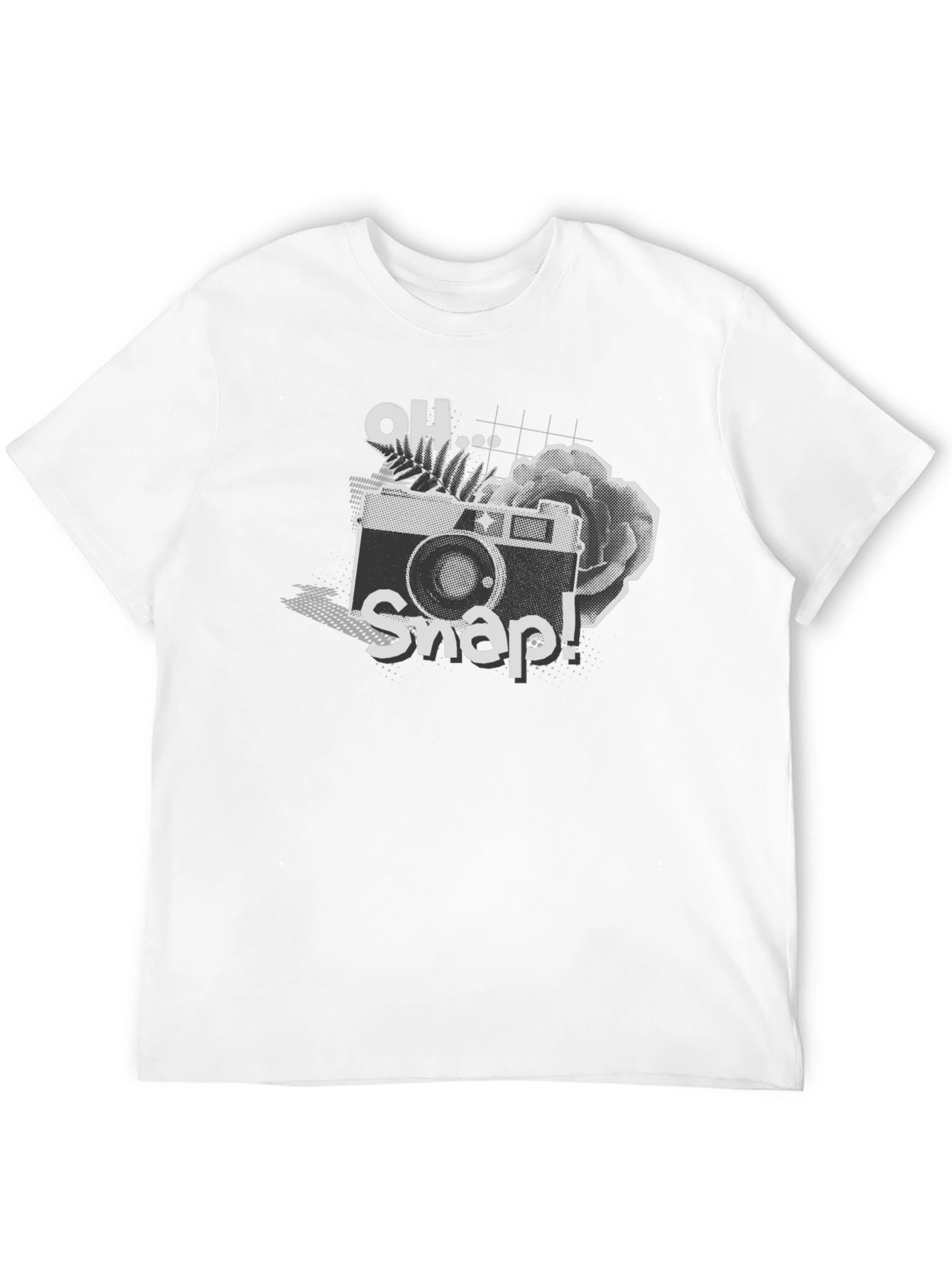 Oh Snap! Camera Graphic Tee - Black Cotton Shirt