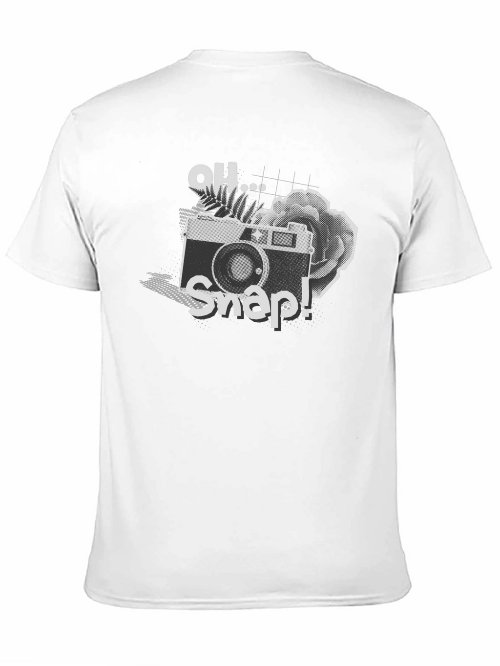Oh Snap! Camera Graphic Tee - Black Cotton Shirt