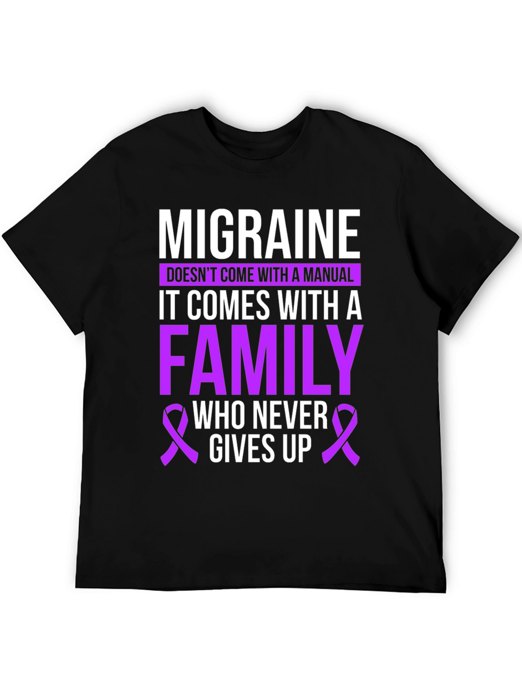 Migraine Awareness T-Shirt - Family Support Design