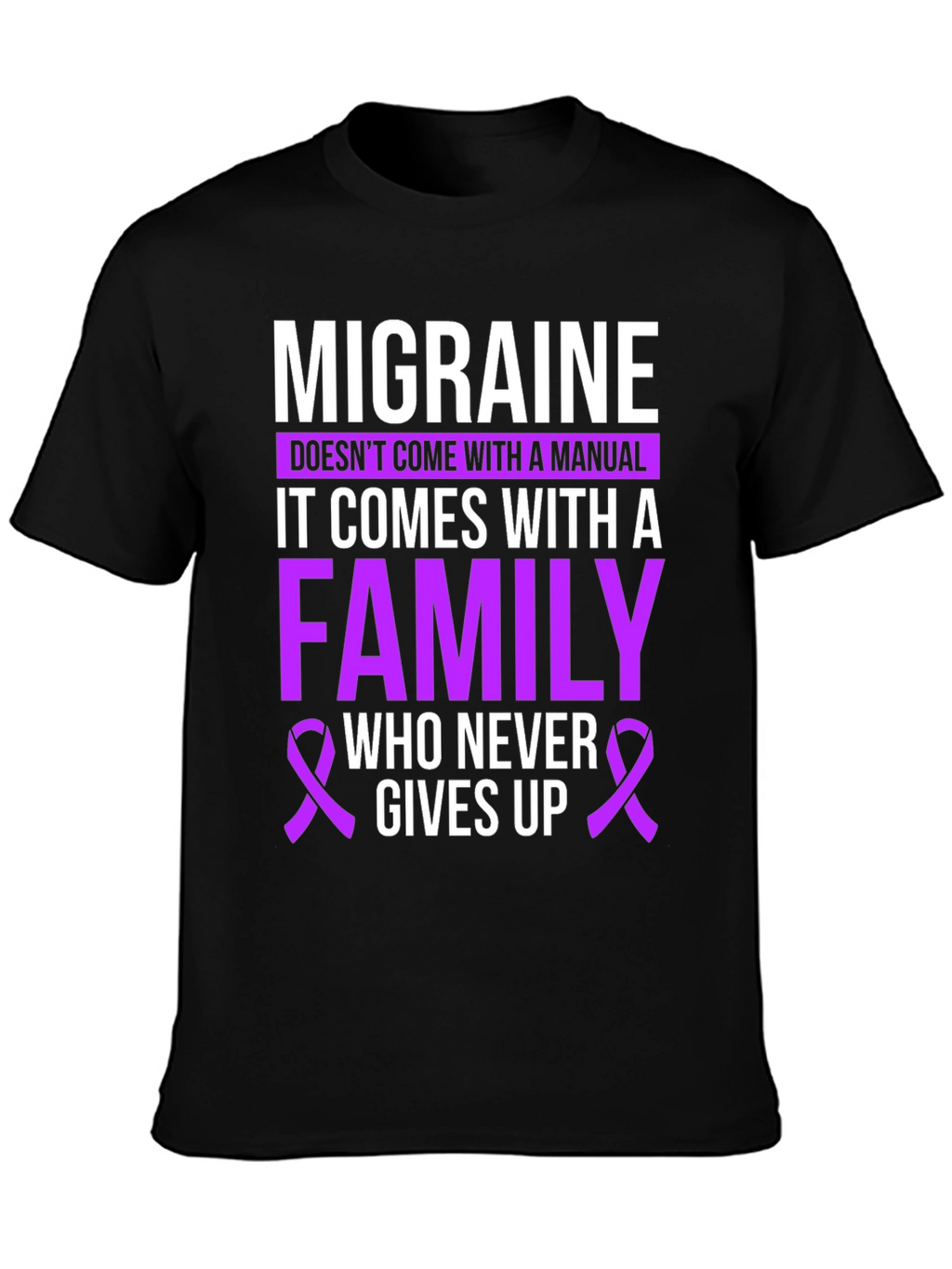 Migraine Awareness T-Shirt - Family Support Design