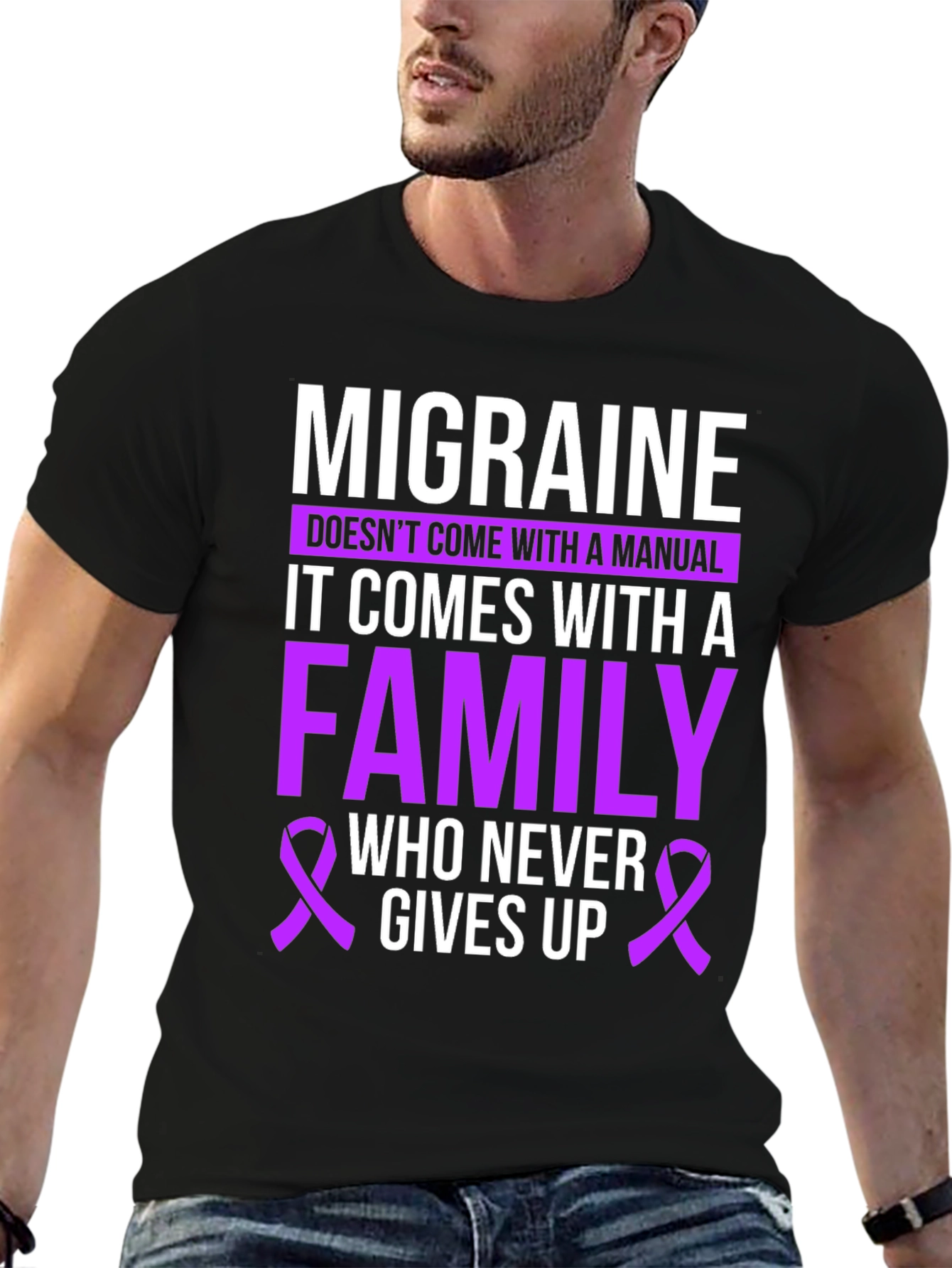 Migraine Awareness T-Shirt - Family Support Design