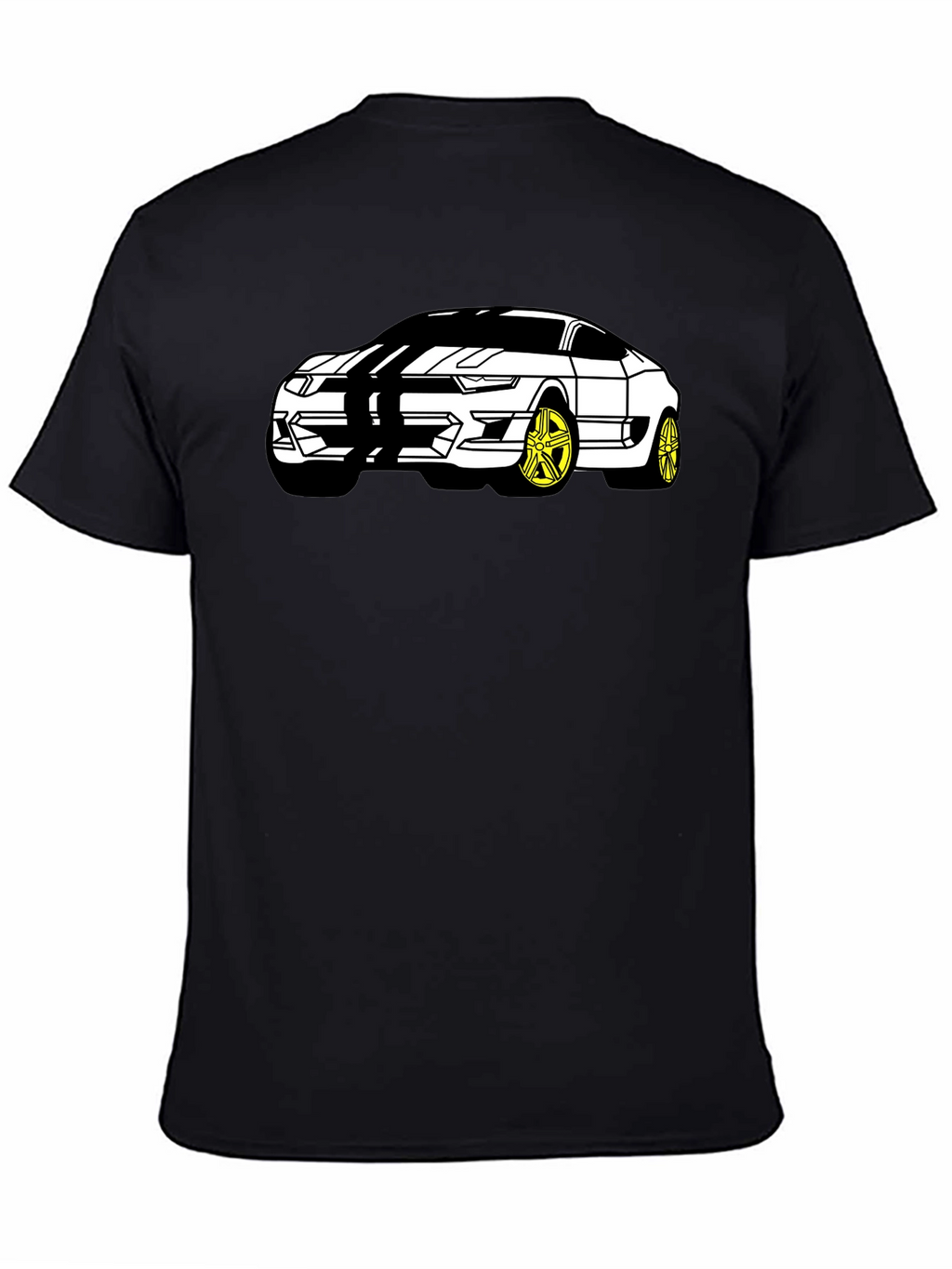 Mustang Car Graphic T-Shirt - Black