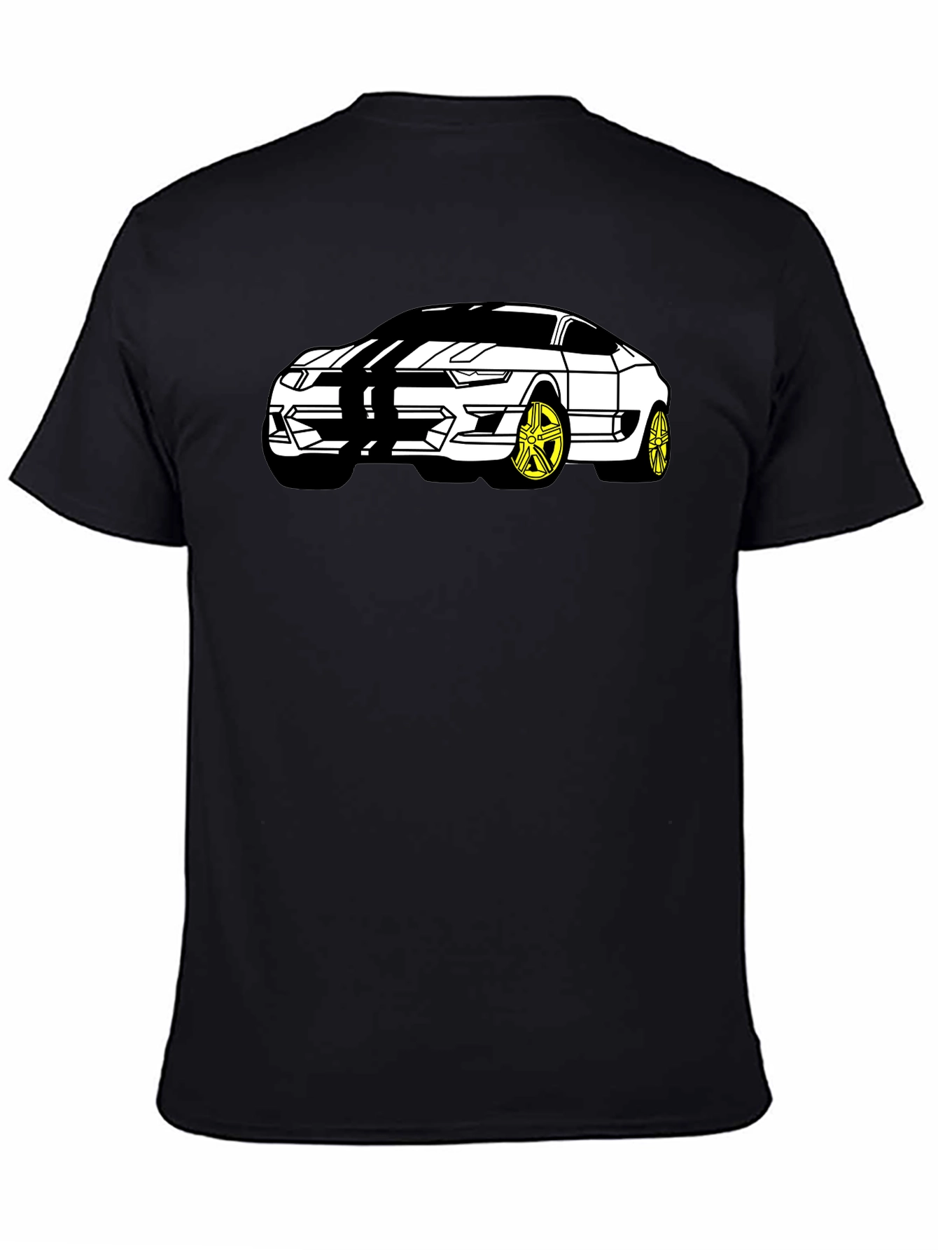 Mustang Car Graphic T-Shirt - Black