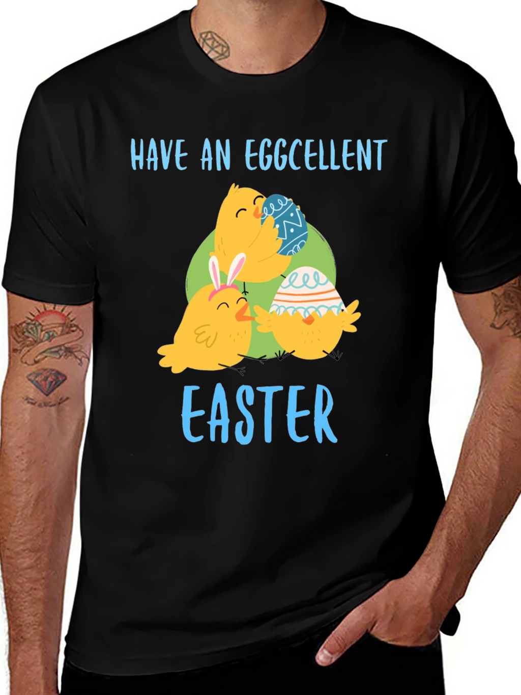Eggcellent Easter T-Shirt Cute Chick Design