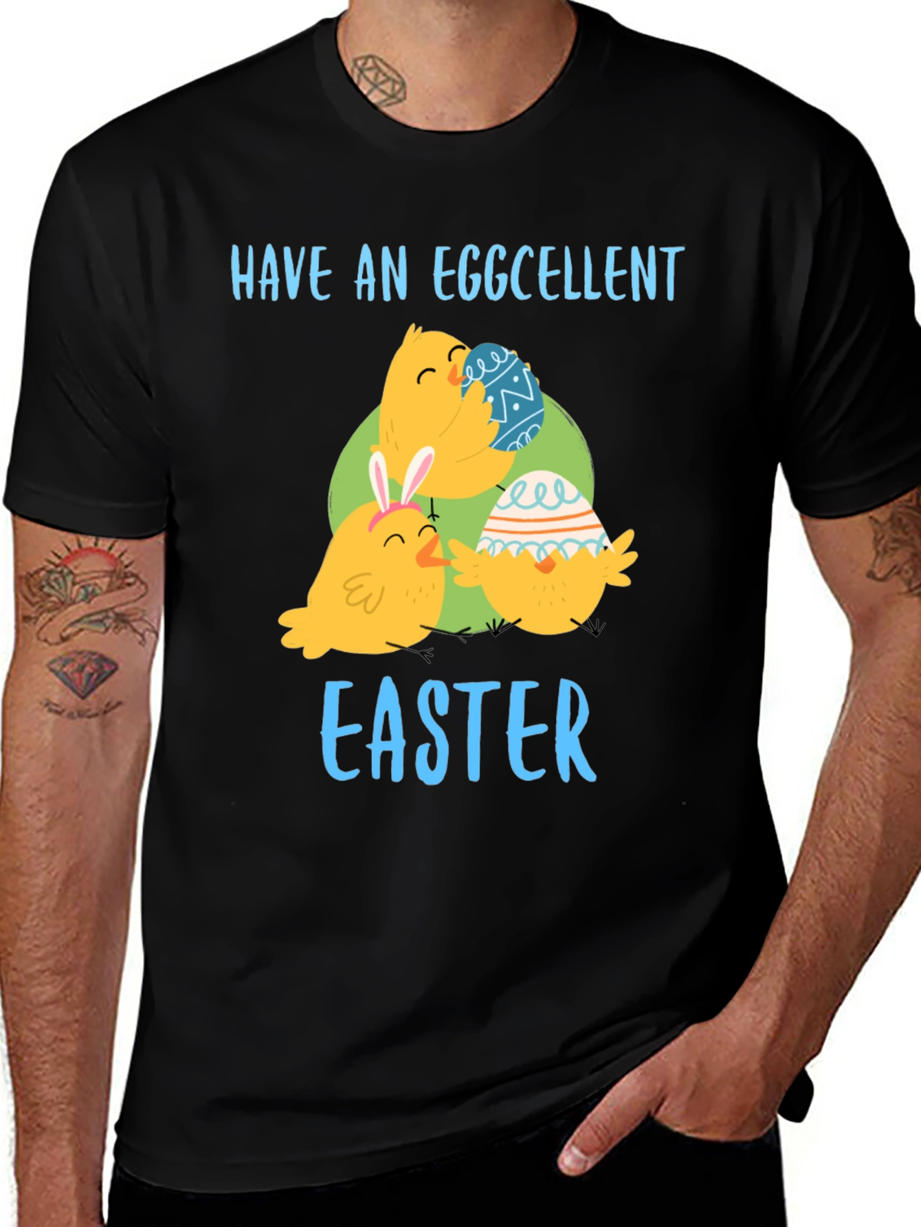 Eggcellent Easter T-Shirt Cute Chick Design