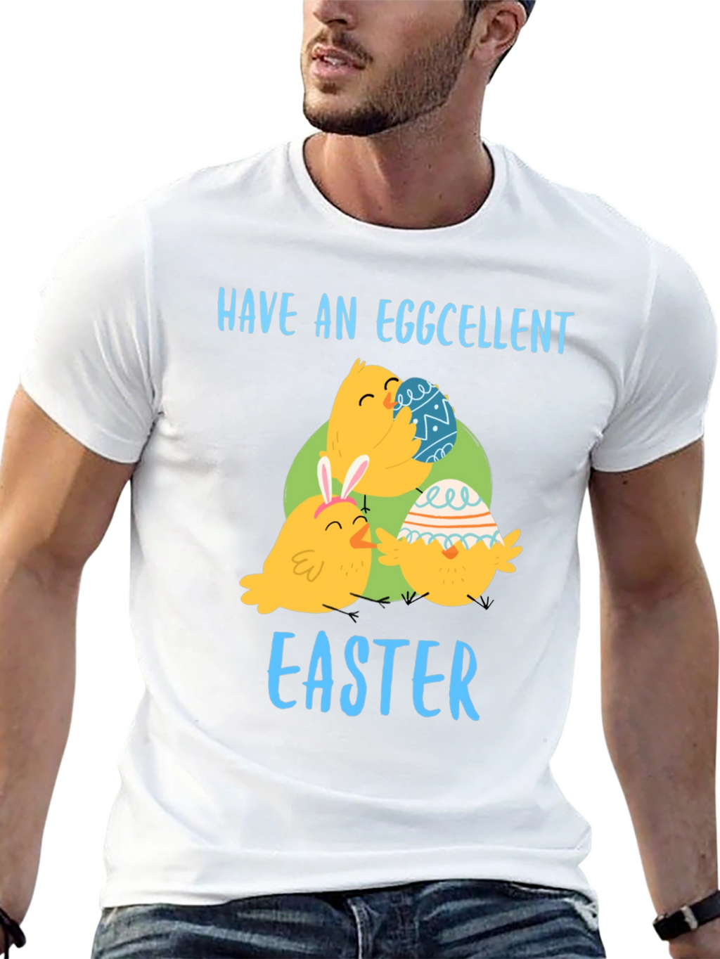 Eggcellent Easter T-Shirt Cute Chick Design