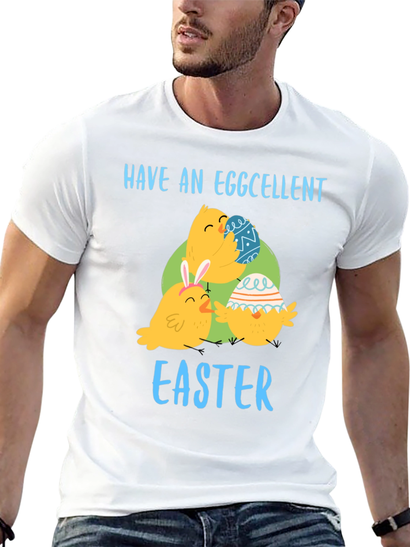 Eggcellent Easter T-Shirt Cute Chick Design