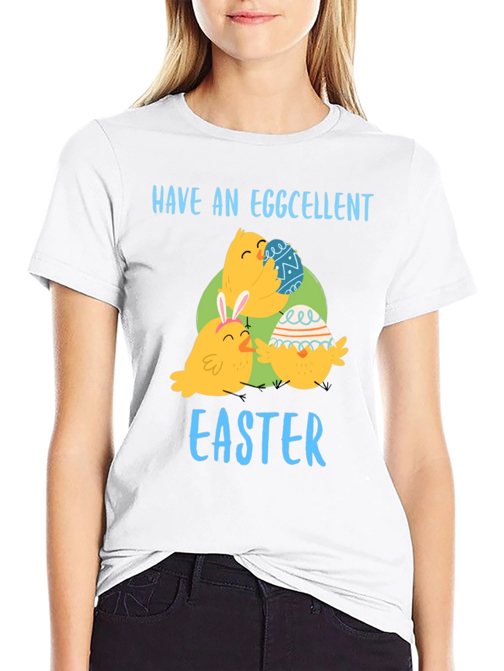 Eggcellent Easter T-Shirt Cute Chick Design