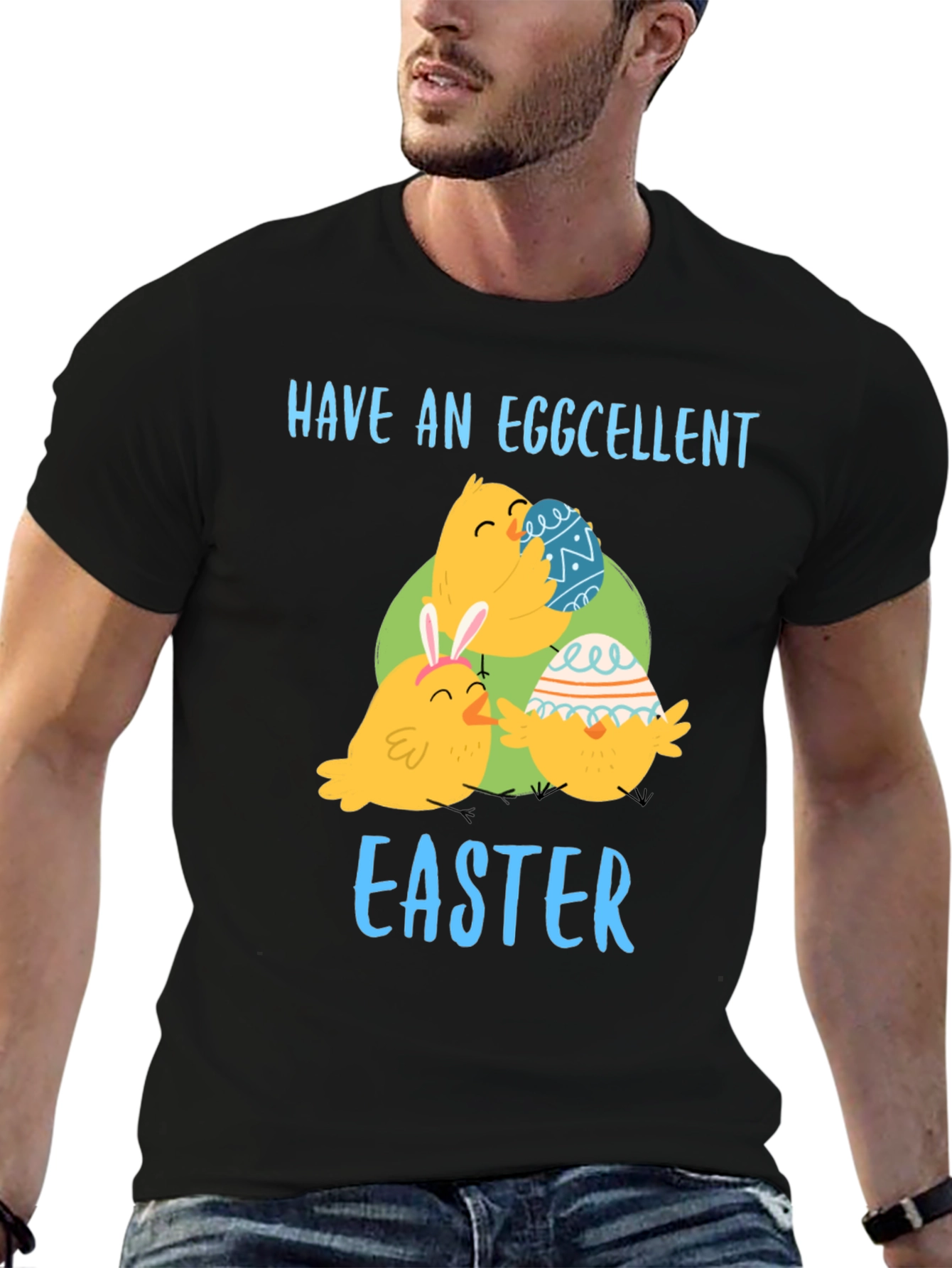 Eggcellent Easter T-Shirt Cute Chick Design