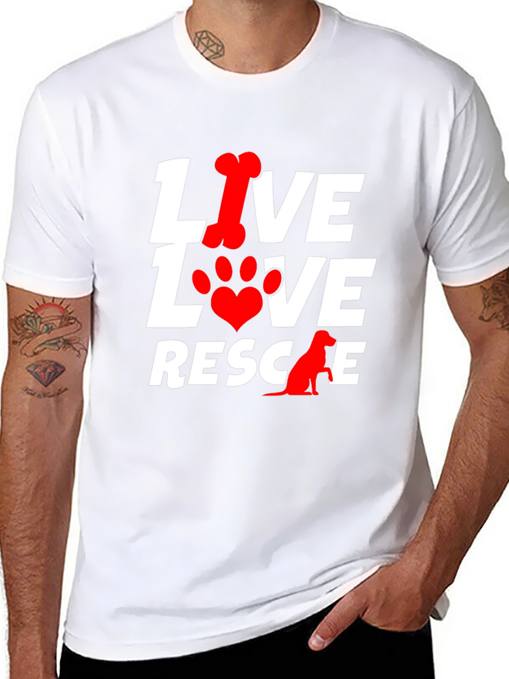 Live Love Rescue Dog T-Shirt