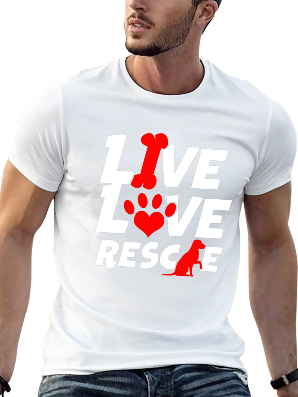 Live Love Rescue Dog T-Shirt