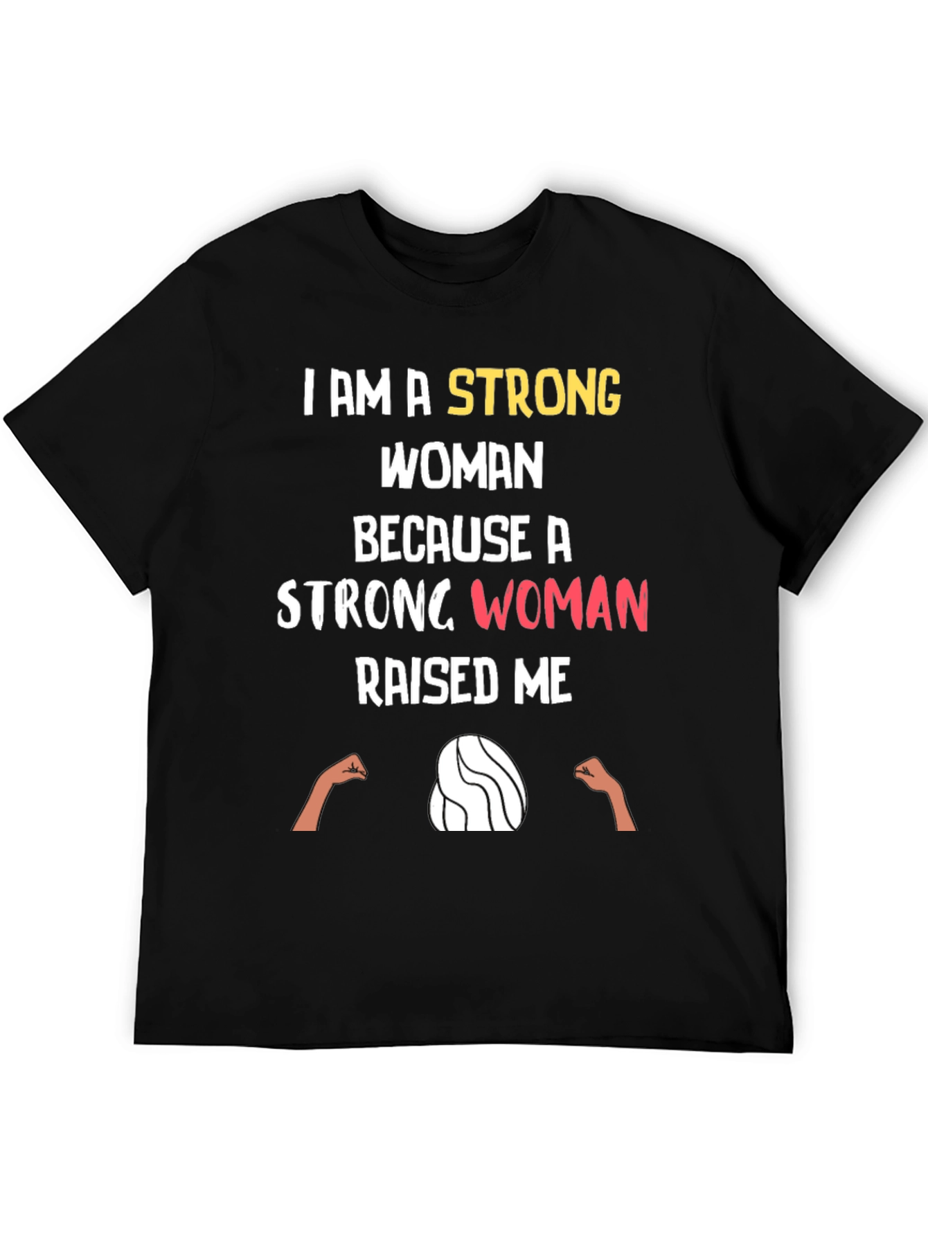 Strong Woman Graphic Tee - Empowering Black T-Shirt