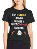 Strong Woman Graphic Tee - Empowering Black T-Shirt