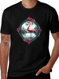 Flamingo Graphic Tee - Mens Black T-Shirt
