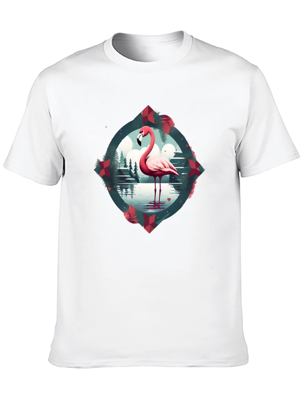 Flamingo Graphic Tee - Mens Black T-Shirt