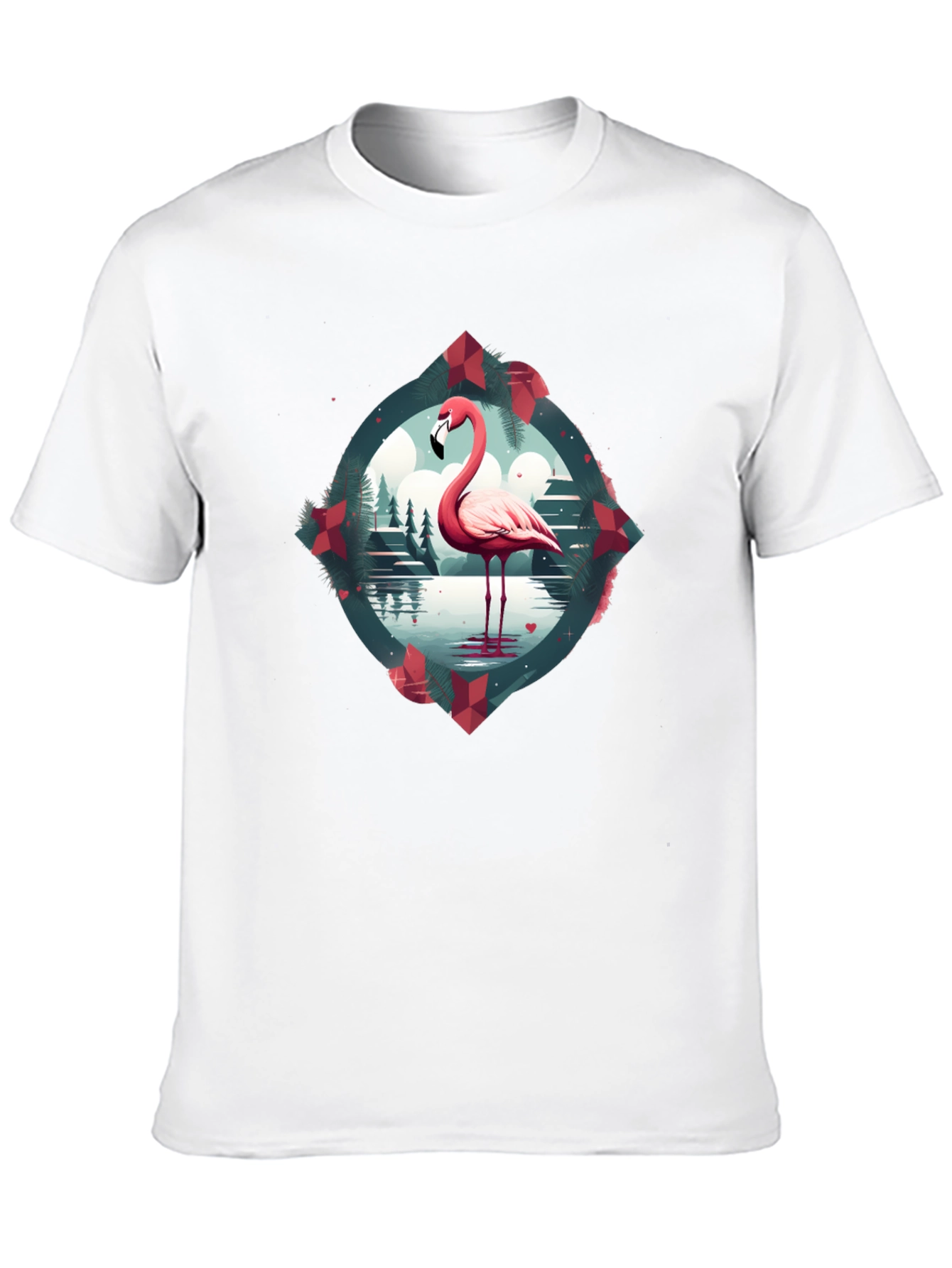 Flamingo Graphic Tee - Mens Black T-Shirt