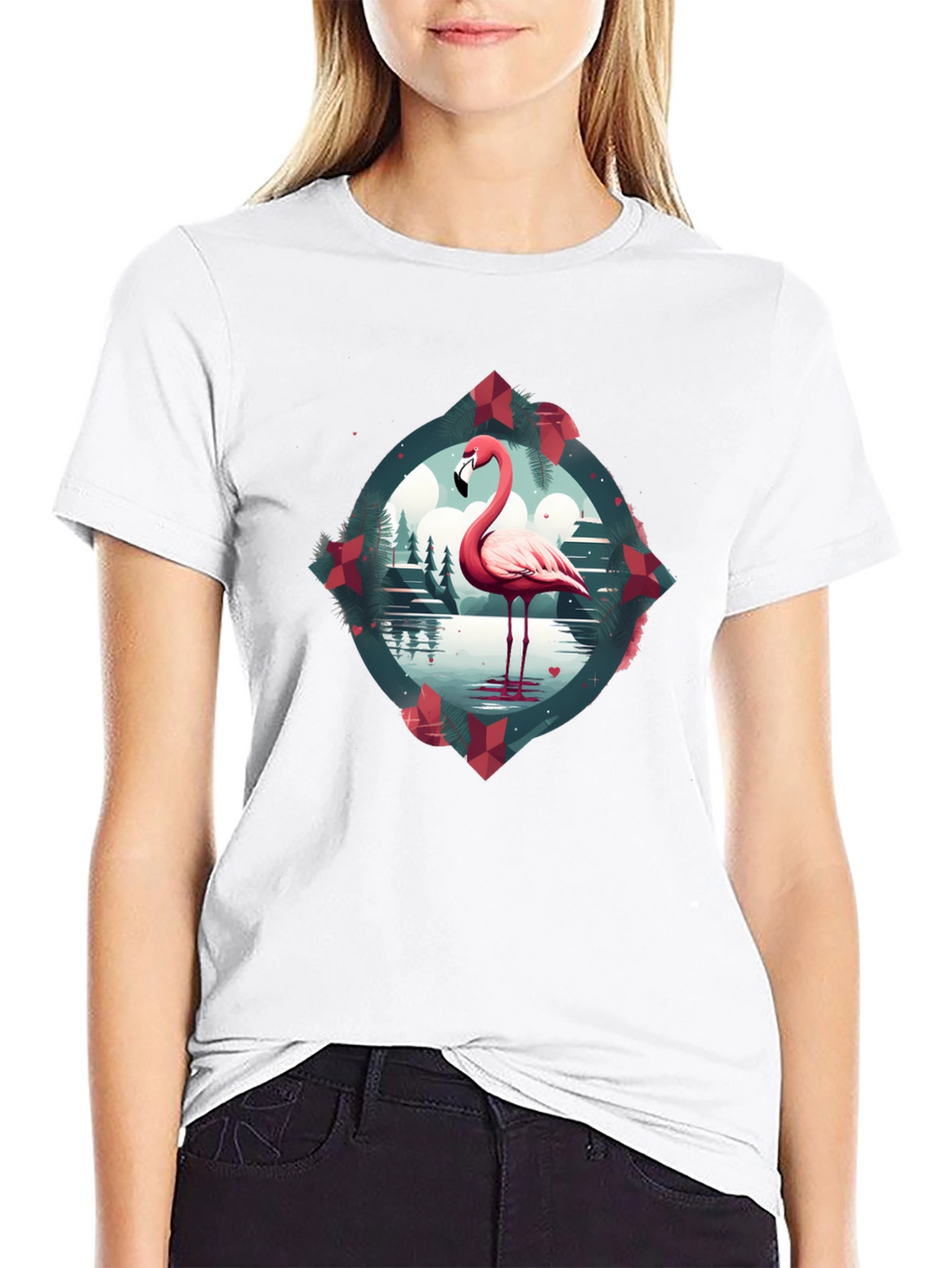 Flamingo Graphic Tee - Mens Black T-Shirt