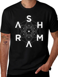 ASHRAM Graphic Tee - Geometric Design Black T-Shirt