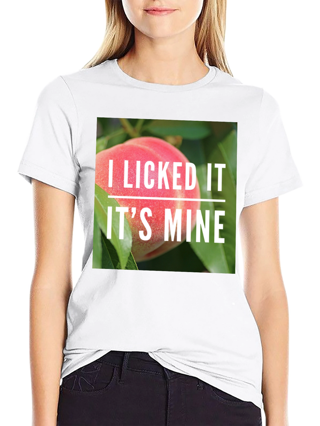 I Licked It Peach T-Shirt