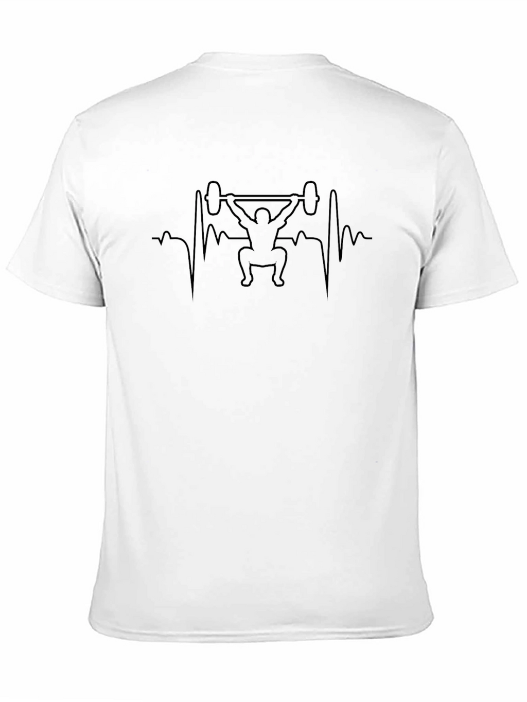 Weightlifting Heartbeat T-Shirt - Black Cotton Tee