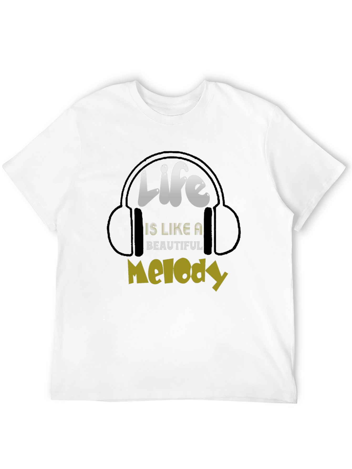 Life is Like a Beautiful Melody Black T-Shirt