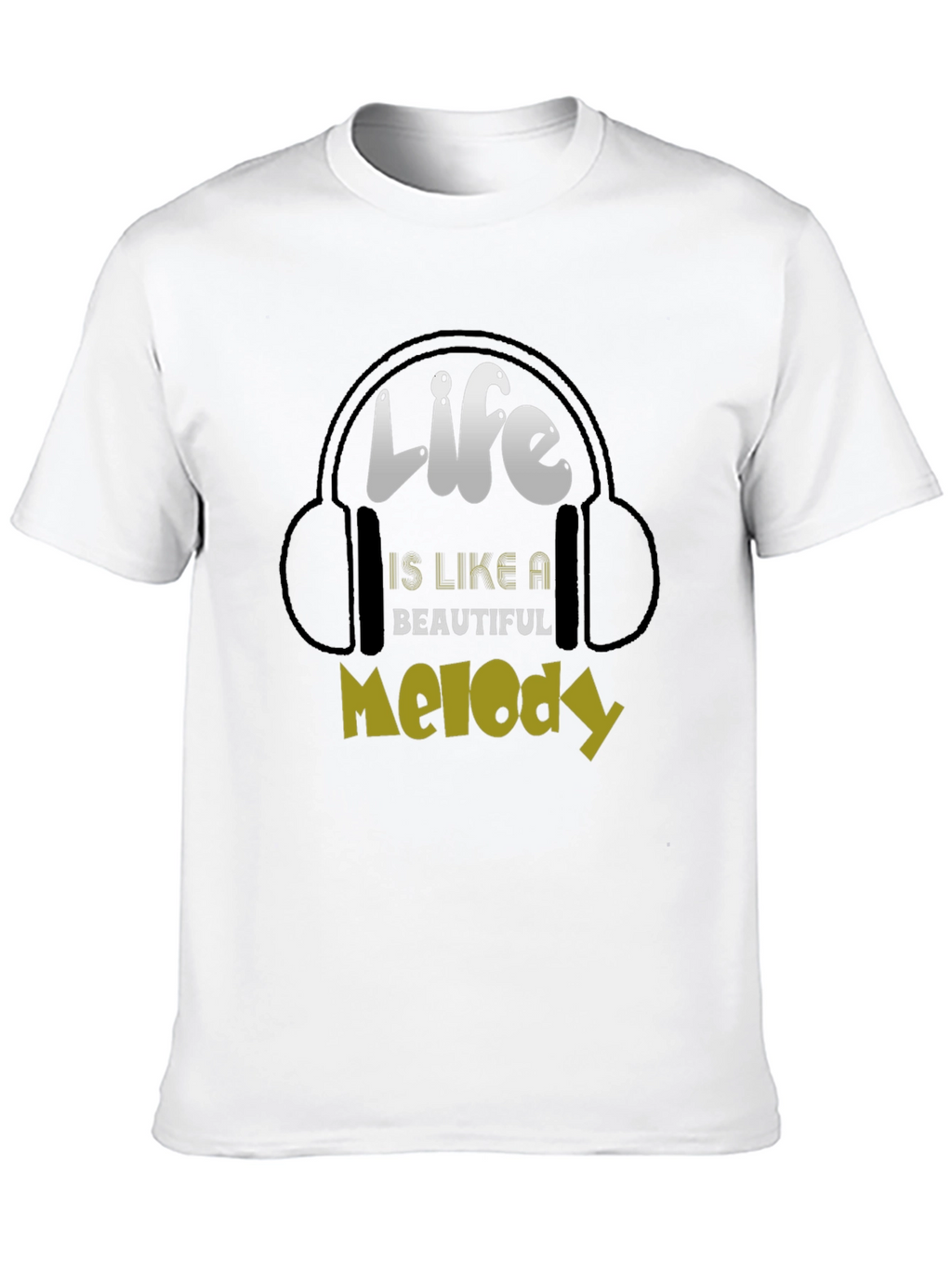 Life is Like a Beautiful Melody Black T-Shirt
