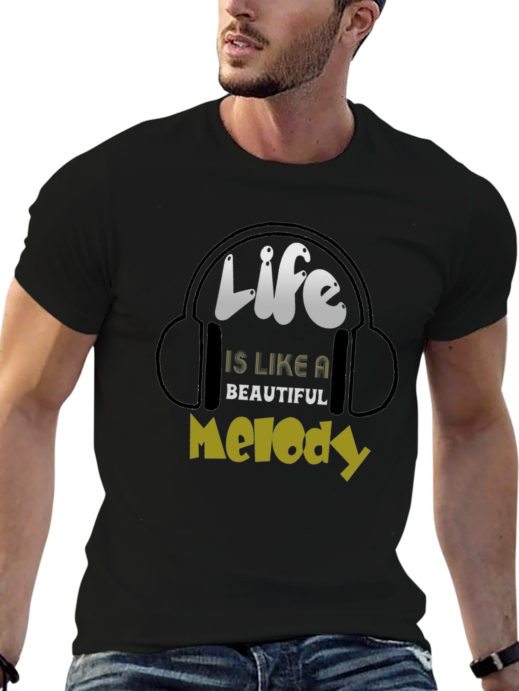 Life is Like a Beautiful Melody Black T-Shirt