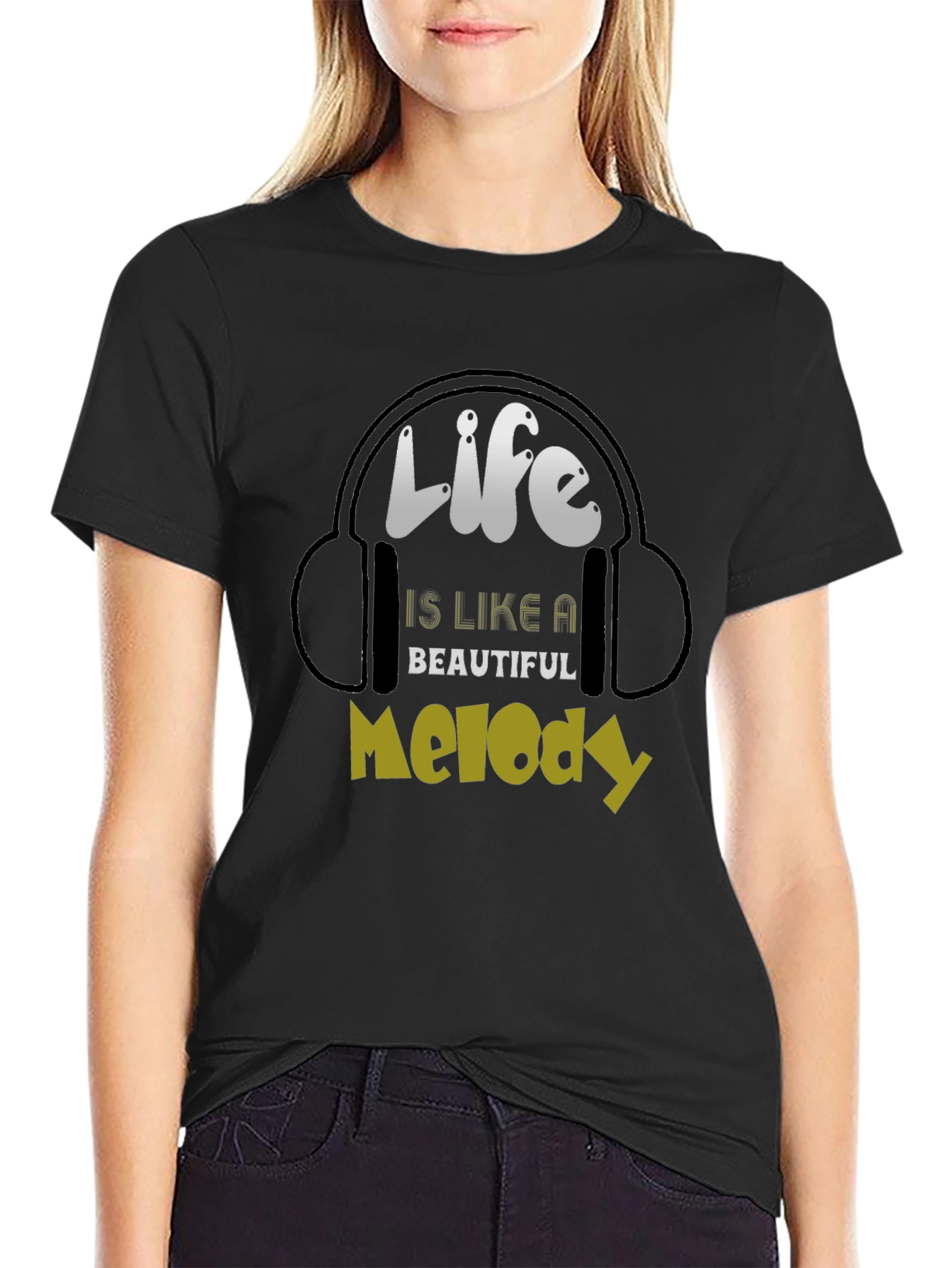 Life is Like a Beautiful Melody Black T-Shirt