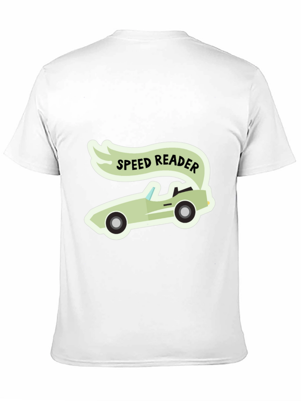 Speed Reader Car Graphic T-Shirt - Black Cotton Tee