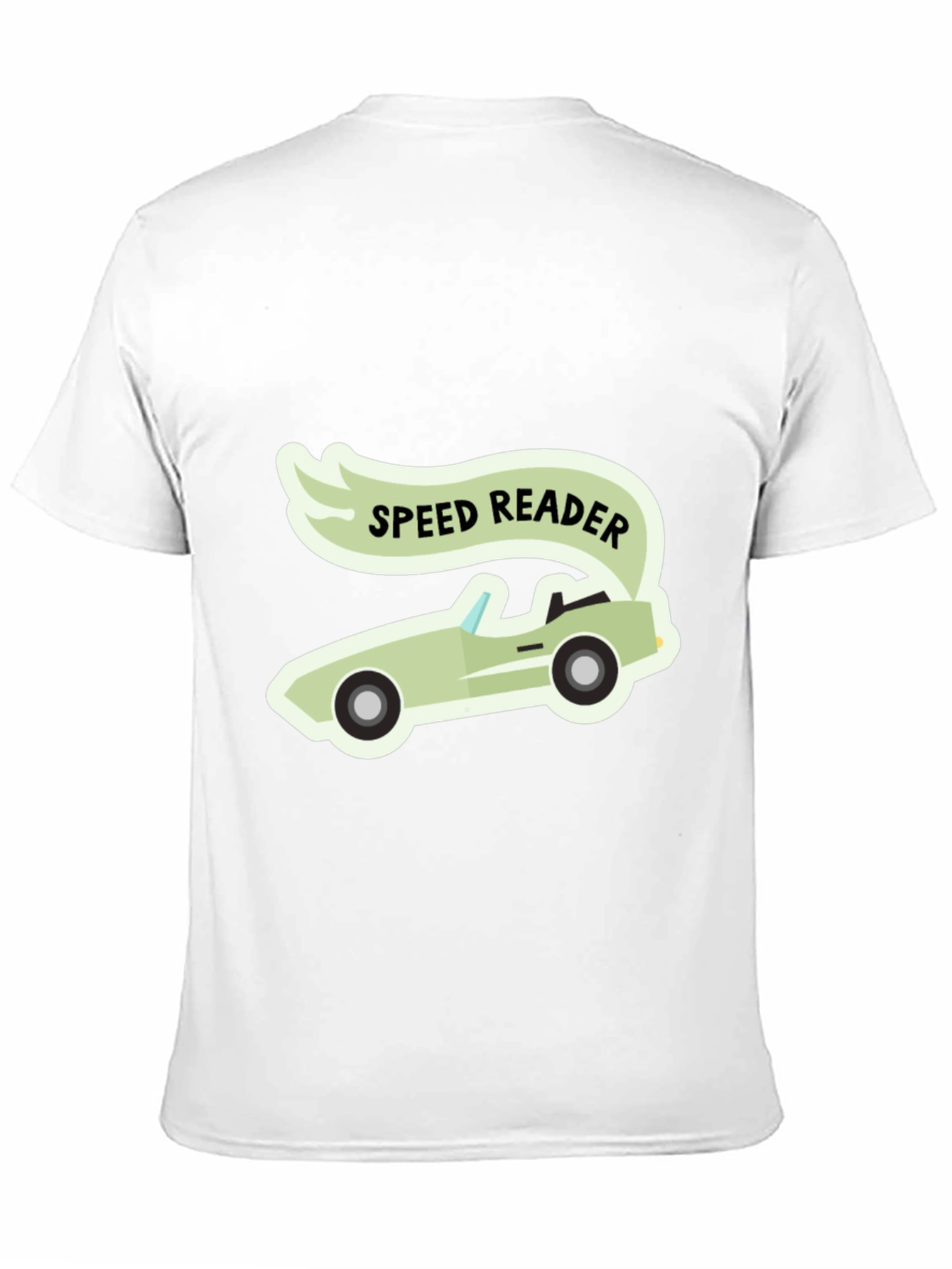 Speed Reader Car Graphic T-Shirt - Black Cotton Tee