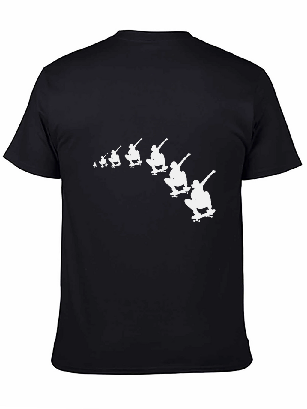 Skateboarder Graphic Tee - Black