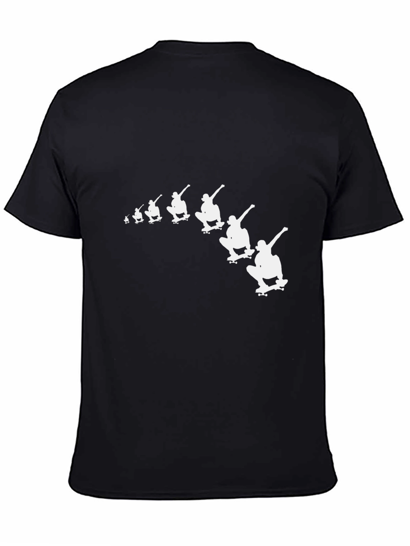 Skateboarder Graphic Tee - Black