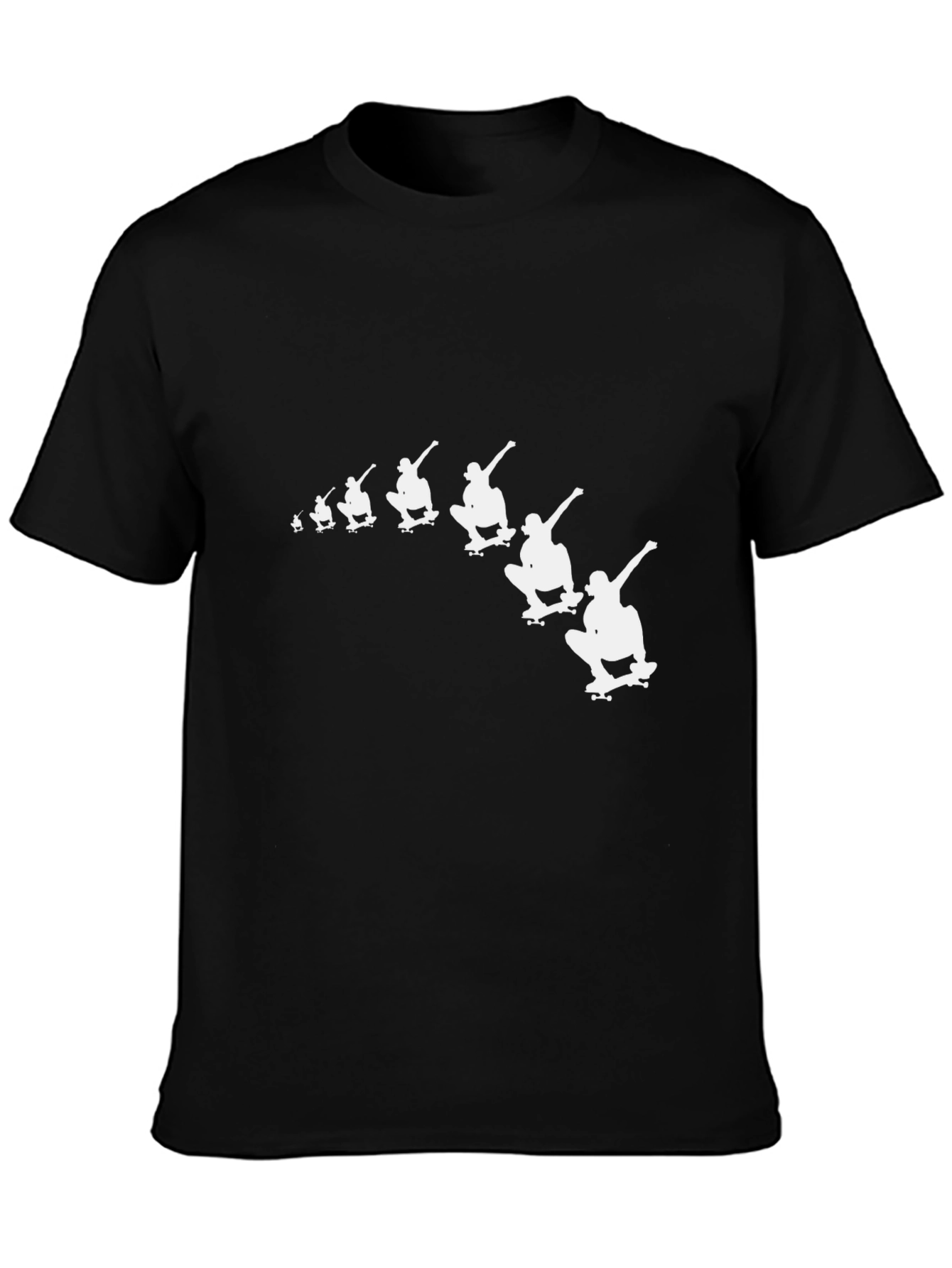 Skateboarder Graphic Tee - Black