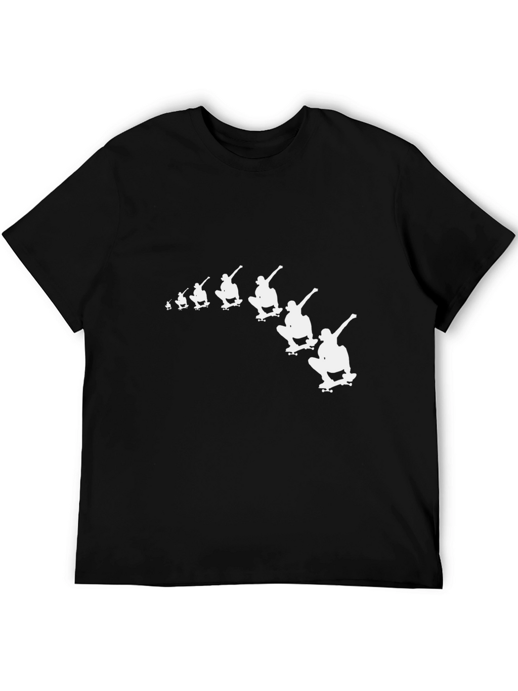 Skateboarder Graphic Tee - Black