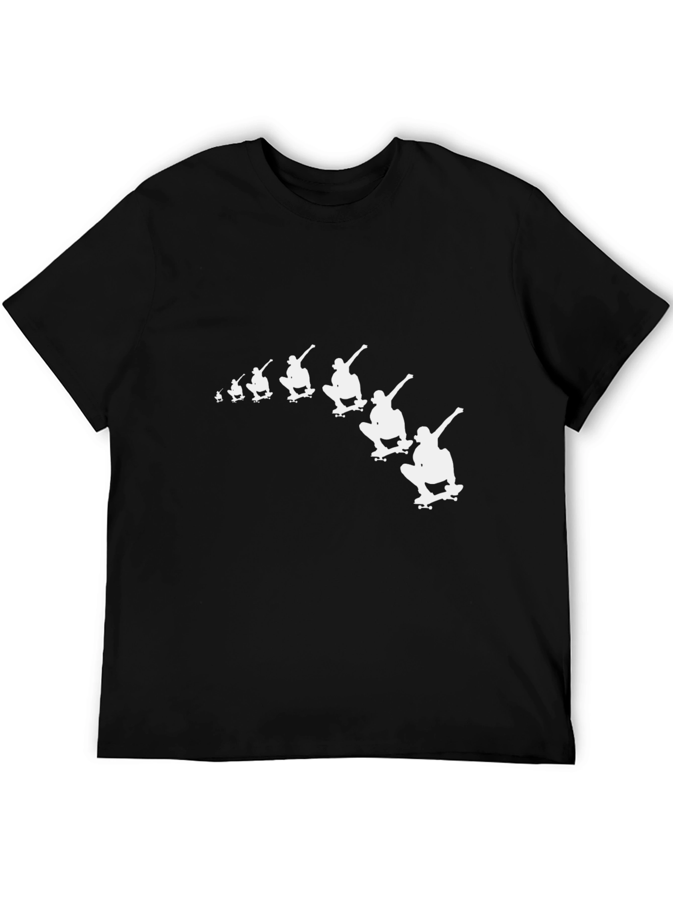 Skateboarder Graphic Tee - Black