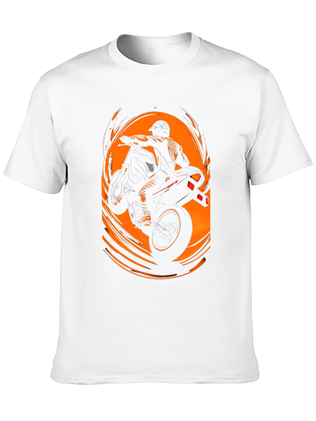 Motorcycle Stunt Rider Graphic Tee - Black