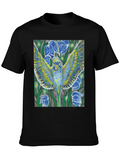 Parrot Print Tee - Unique Artistic Design