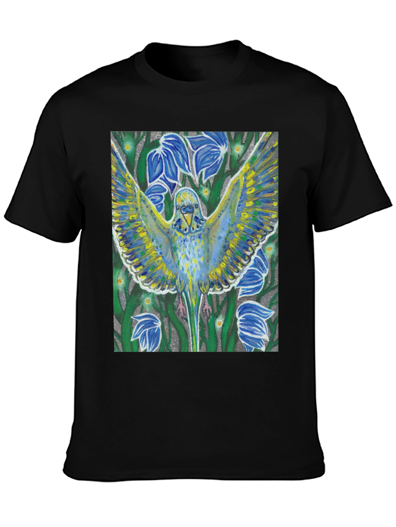 Parrot Print Tee - Unique Artistic Design